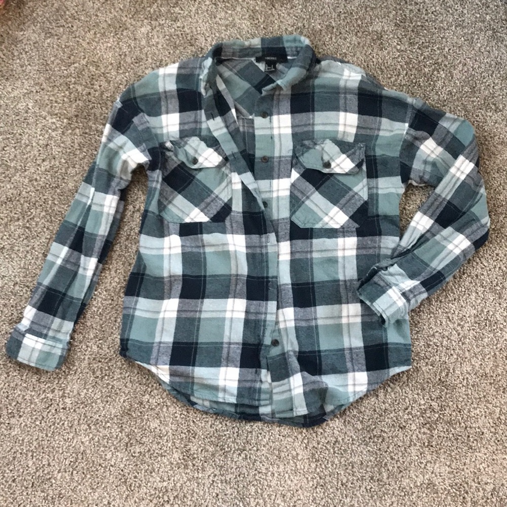 Teal and Blue Flannel